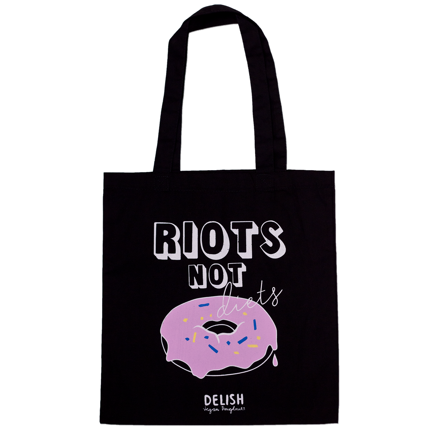 Totebag "Riots not diets"